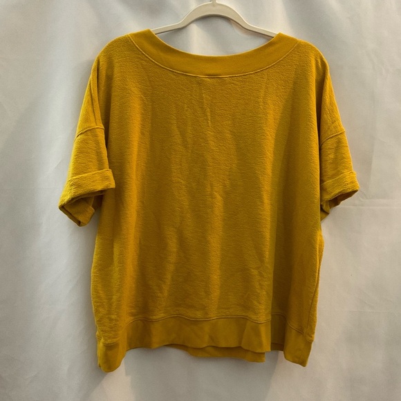 Candance Cameron Bure French Terry Top Yellow 1X - Picture 4 of 5
